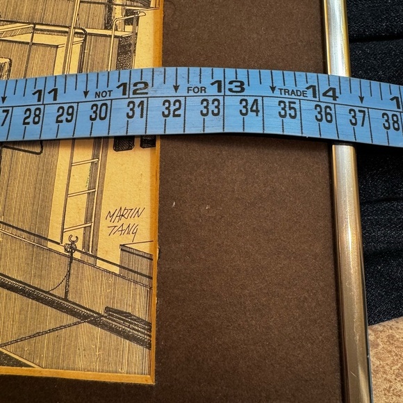 1970’s MARTIN TANG VTG Signed Seattle Waterfront Ink Print In Metal Frame Art - Picture 11 of 12